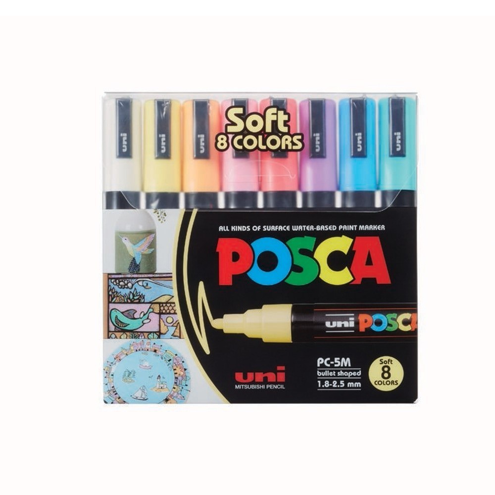 POSCA PC-1MR verfmarkerset (0,7 mm rond) 16 stuks