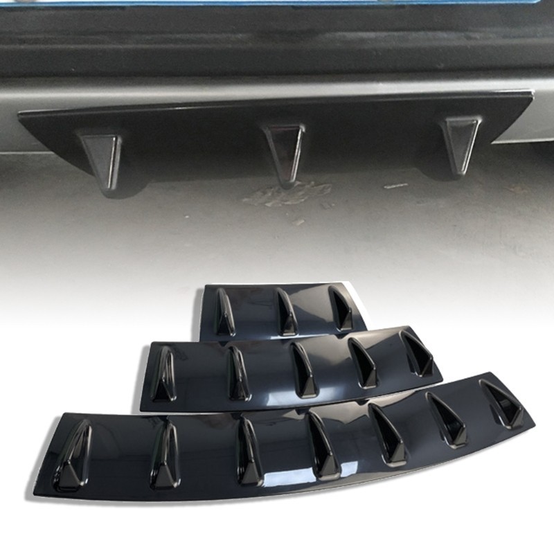 Edb * Universal ด้านหลังกันชน Lip ตกแต่ง Diffuser Splitters Fins Body ส ...