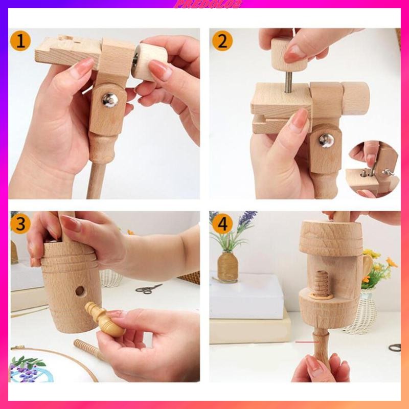 [Predolo2] Display Tapestry Hoop การหมุน Stitch Rack เย็บปักถักร้อยไม้ ...
