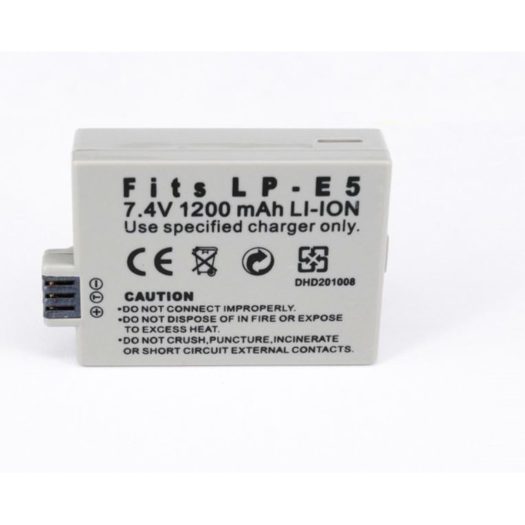 2 Batterie LP-E5 1600mAh Per Canon EOS 450D, 500D, 1000D, Rebel T1i, XS, Xsi – Certificato CE