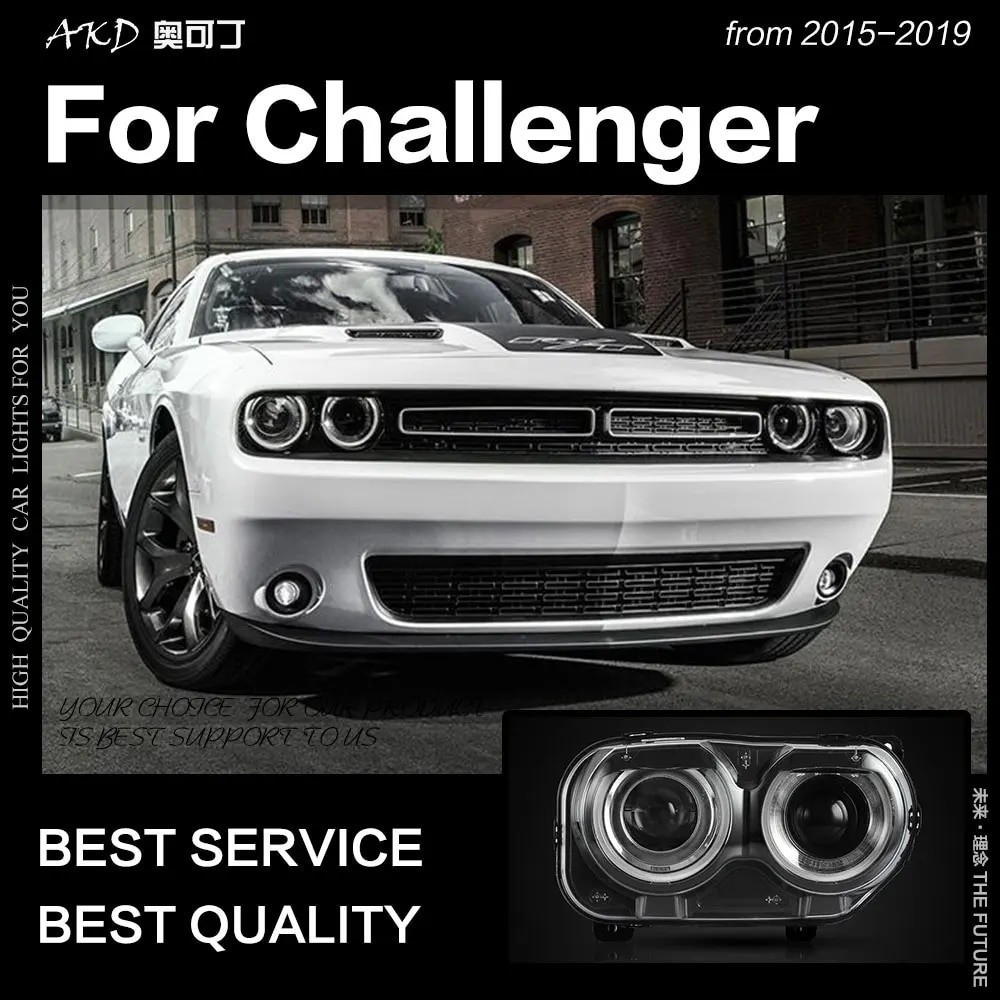 Car Styling for Dodge Challenger Headlights 2015-2019 New Challenger ...