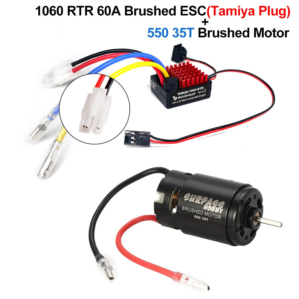 Surpass Hobby 540 60A ESC : Moteur Brossé + Variateur Pour Voiture RC 1/10 - Puissance Et Fiabilité