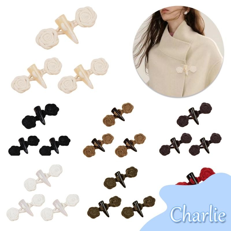 Char 3lots Horn Coat Toggle Buttons ปุ่มแจ๊กเก็ตมีสไตล์ ปุ่มตกแต่ง ...
