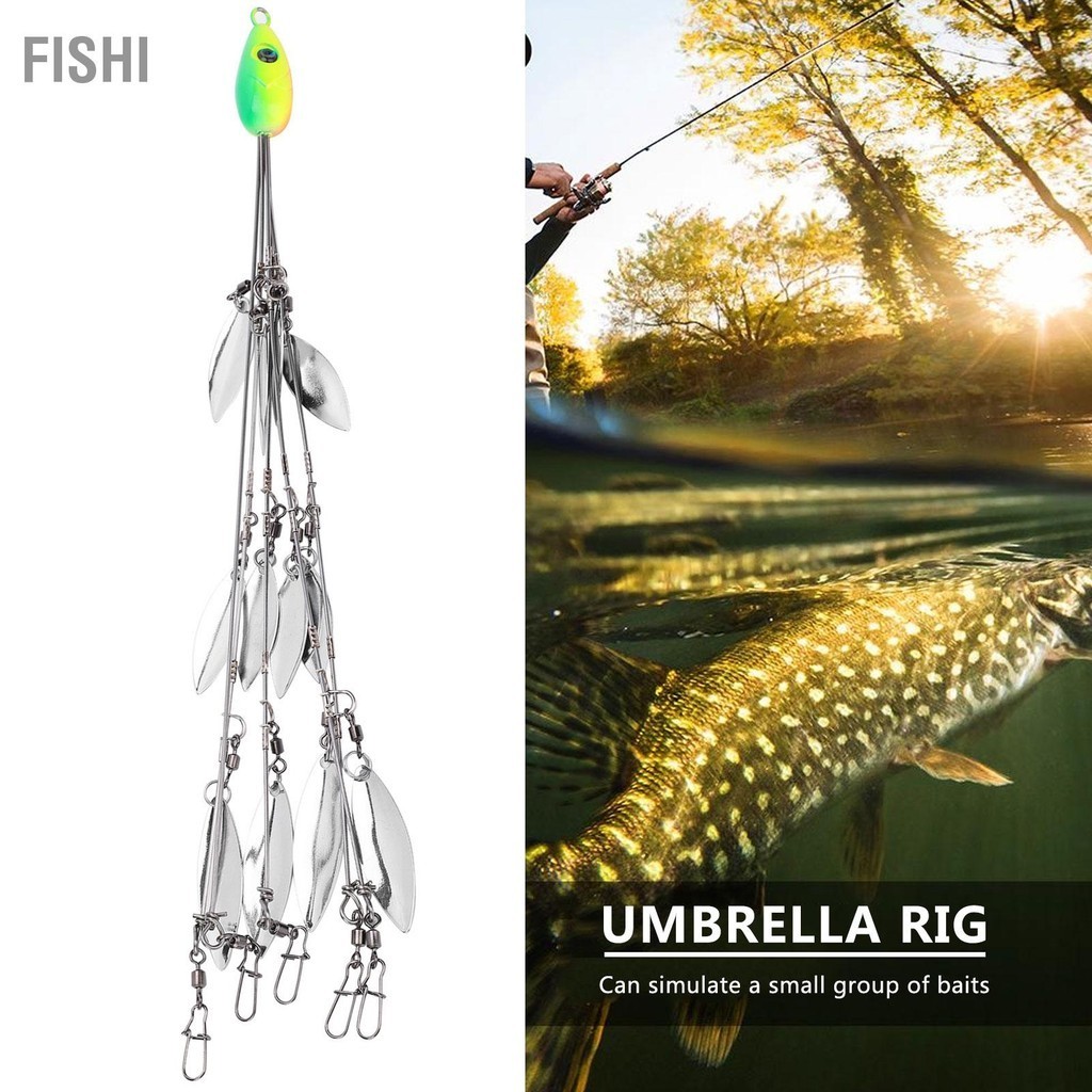 Fishi 12 Bladed Umbrella Rig ประมง MultiLure และ Baits Rigs พร้อมชุด ...