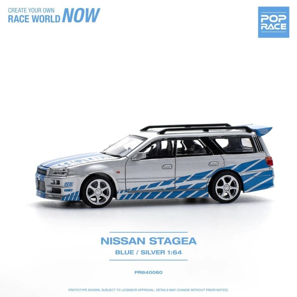 Coque Transparente Nissan Stagea R34 1:12 Pour Chassis Tamiya 1:10 - Neuf - Réf. TM034