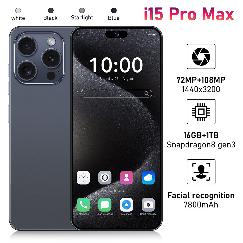 I15 Pro Max โทรศัพท์มือถือ 3+32G 6.8 incell หน้าจอ 4G โทรศัพท์ Android ...