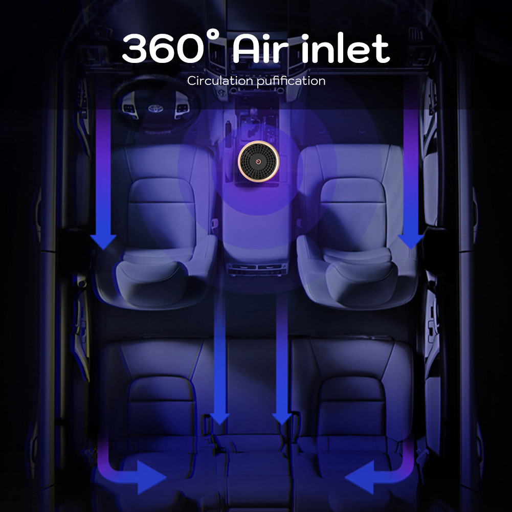【COD】ABS เครื่องฟอกอากาศในรถ เครื่องฟอกอากาศพกพา เสียบ USB ได้ กําจัด ...