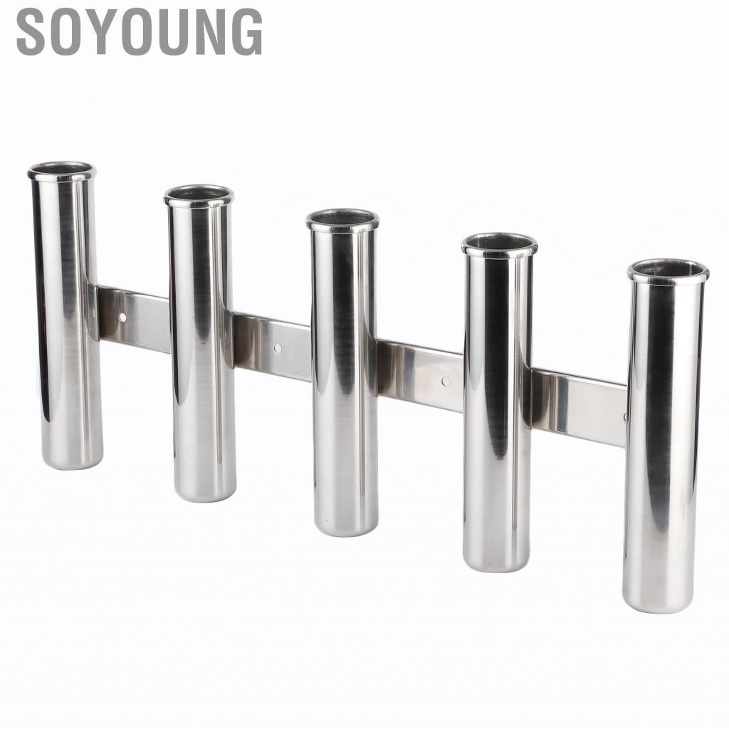 Soyoung Tube Fishing Rod Holder 5 Tubes Stand 304 Stainless Steel