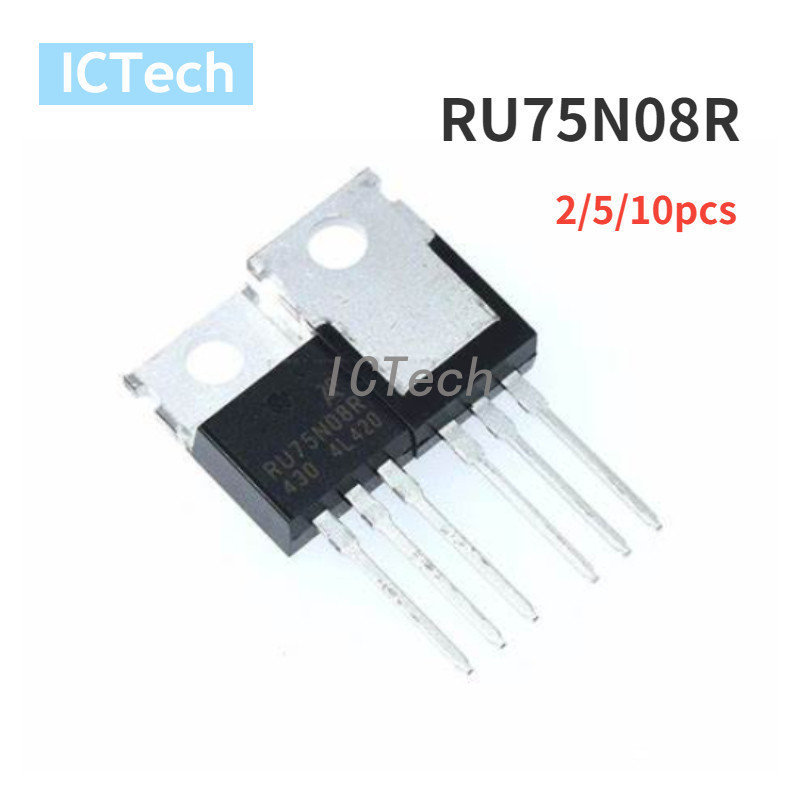 มอสเฟต RU75N08R TO-220 75V 80A 10 5 2 ชิ้น | Shopee Thailand