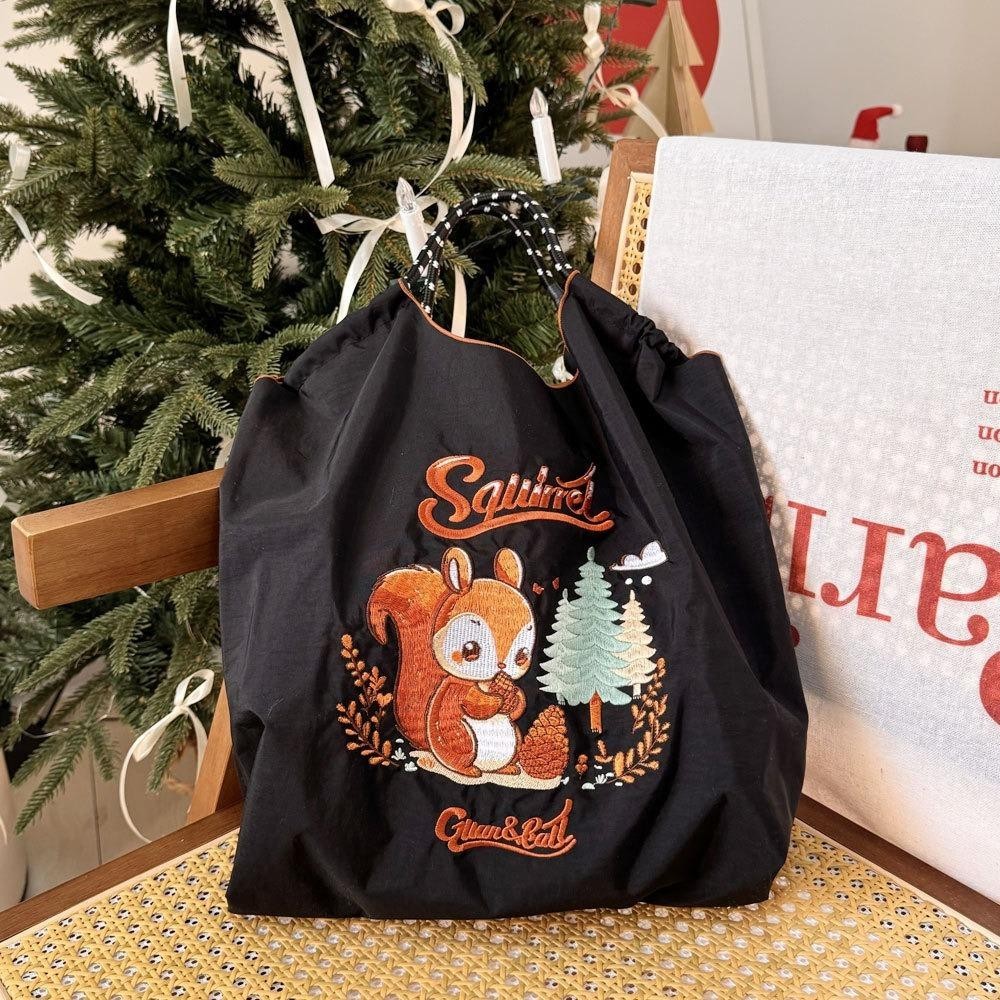 Mih กระเป๋าช้อปปิ้ง, กระเป๋าปักความจุขนาดใหญ่, กระเป๋าสะพายพกพาไนลอน Kawaii Girl | Shopee Thailand