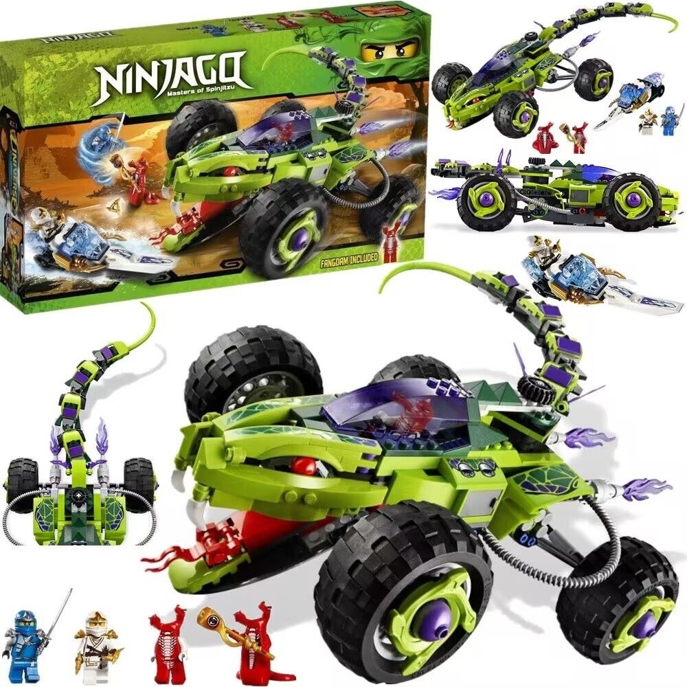 ใช้ได้กับ LEGO 9445 ซีรีส์ Ninjago รถบรรทุกยักษ์ Venom Fang รถติดขัด ...