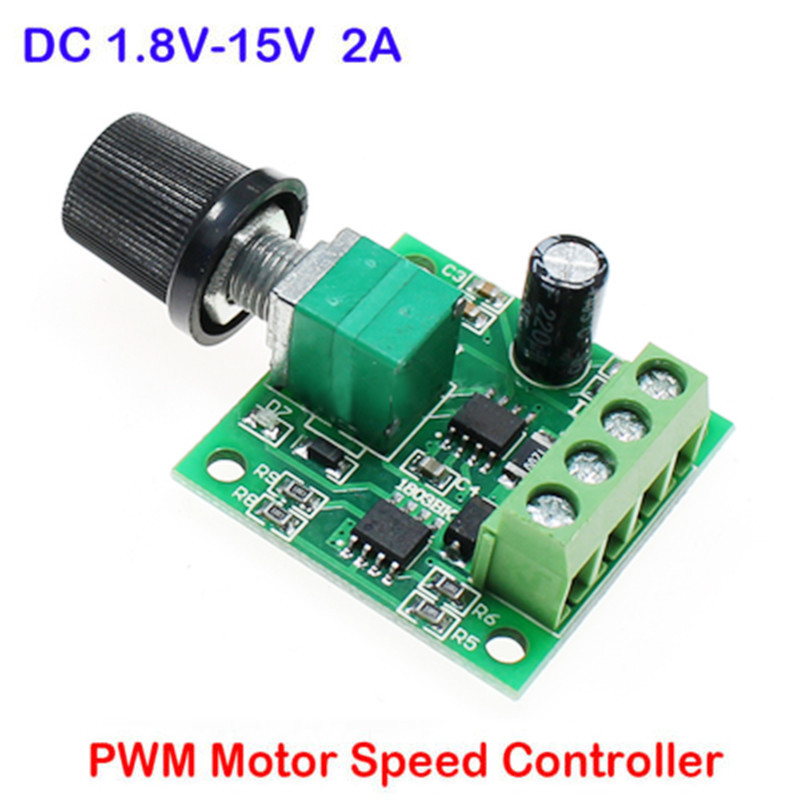 Mini PWM DC Motor Speed Controller DC 1.8V 3V 5V 6V 12V 2A Micro Speed ...