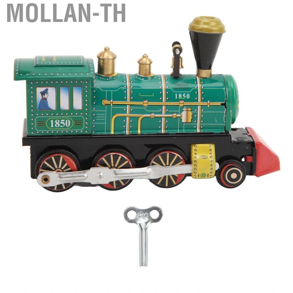 Mollan-th Clockwork Locomotive Toy Green Vintage Tinplate Stylish ...