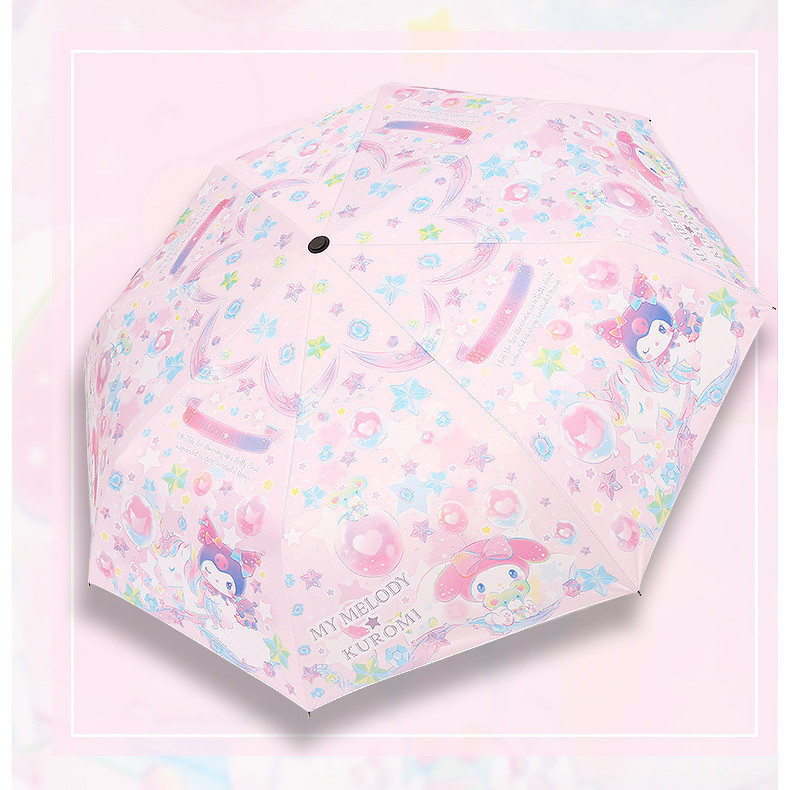 ⛱ ร่มไวนิล ลายการ์ตูน Sanrio Sunny Kuromi Melody Pacha Dog แบบพับได้ ...