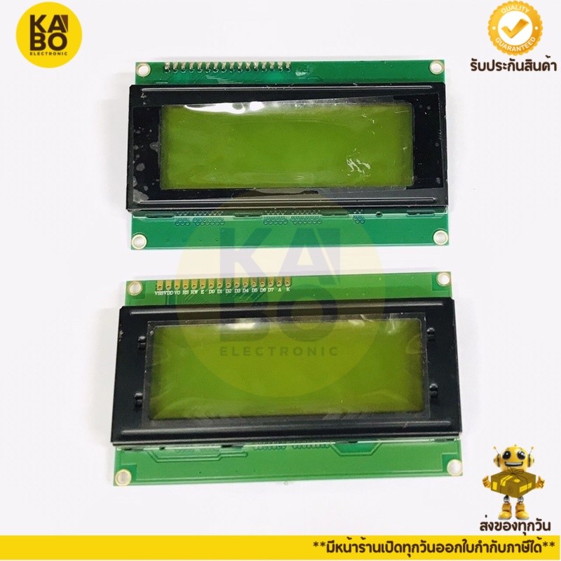 โมดูลหน้าจอ LCD 20*4 1602/LCD 1602+I2C จอสีเขียว PCF8574 แรงดันไฟ 5V ...