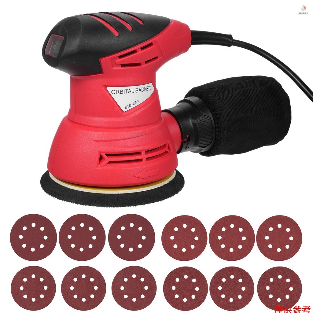 5 นิ้วสุ่ม Track Sander 12 แผ่นกระดาษทราย 240W/2.0A 12000 RPM Circular ...