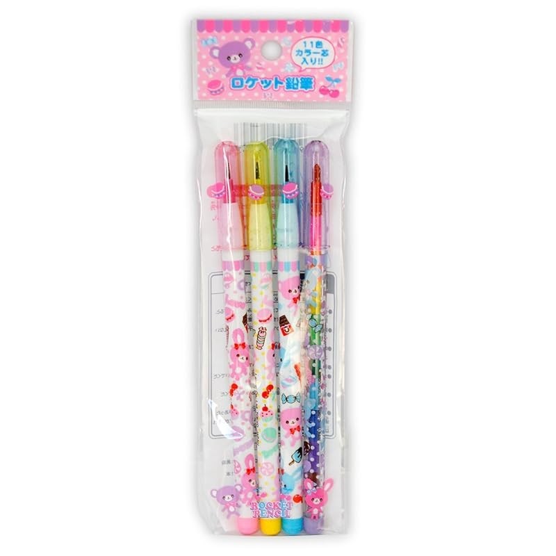 Stacking Point Pencil 10color pencil set, Japanese version, 4 sets