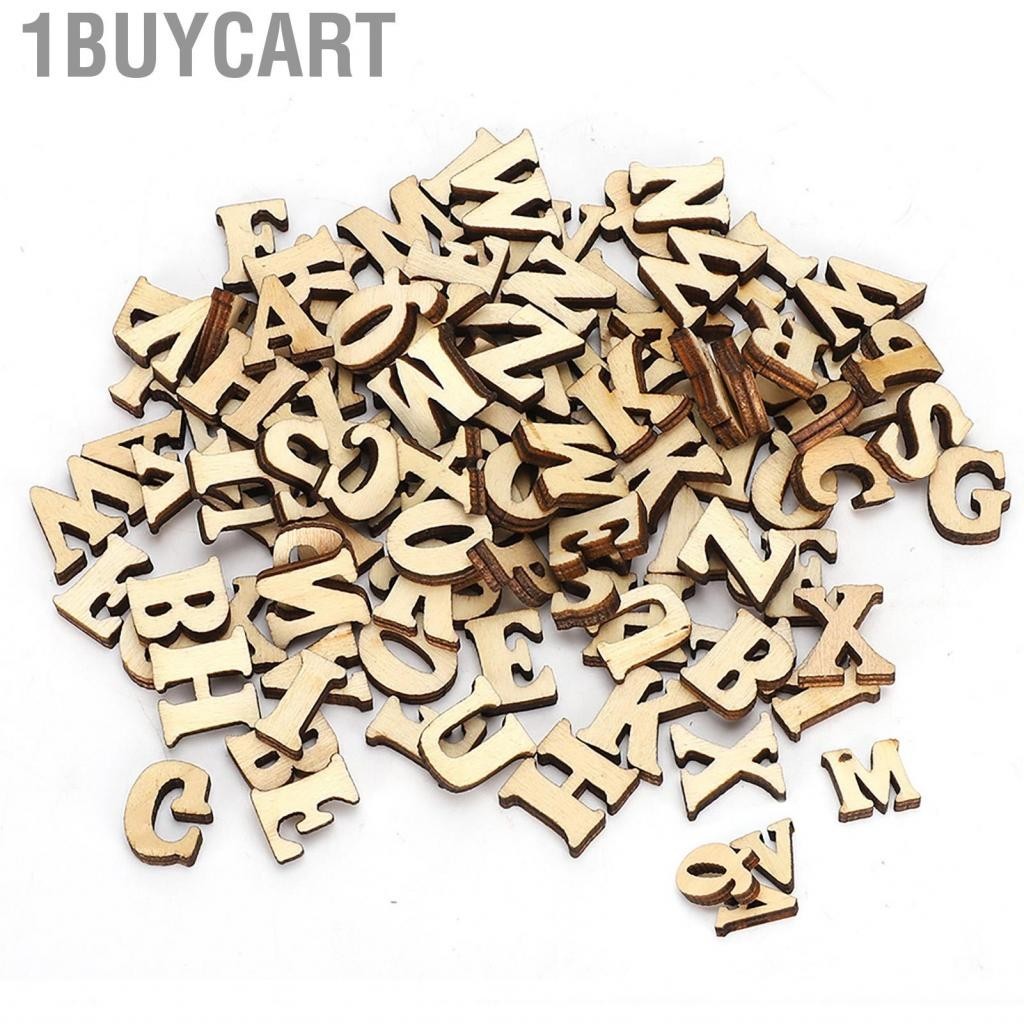 1buycart 200PCs DIY Log Letter Shape Wood Sheet 26 English Letters ...