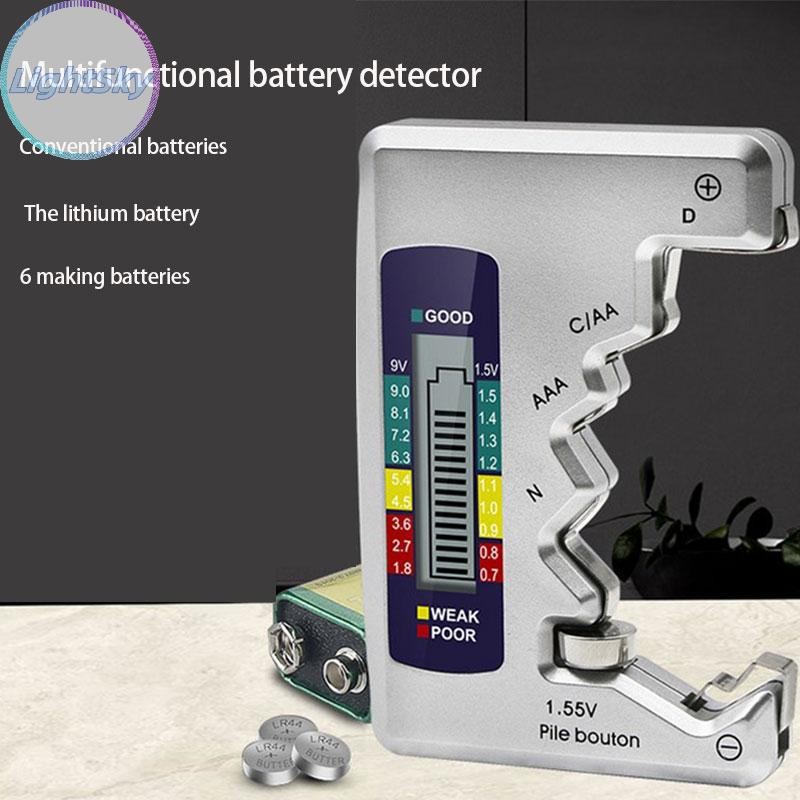 Lightsky Universal Digital LCD เครื่องทดสอบแบตเตอรี่ Checker CN AA Ce ...