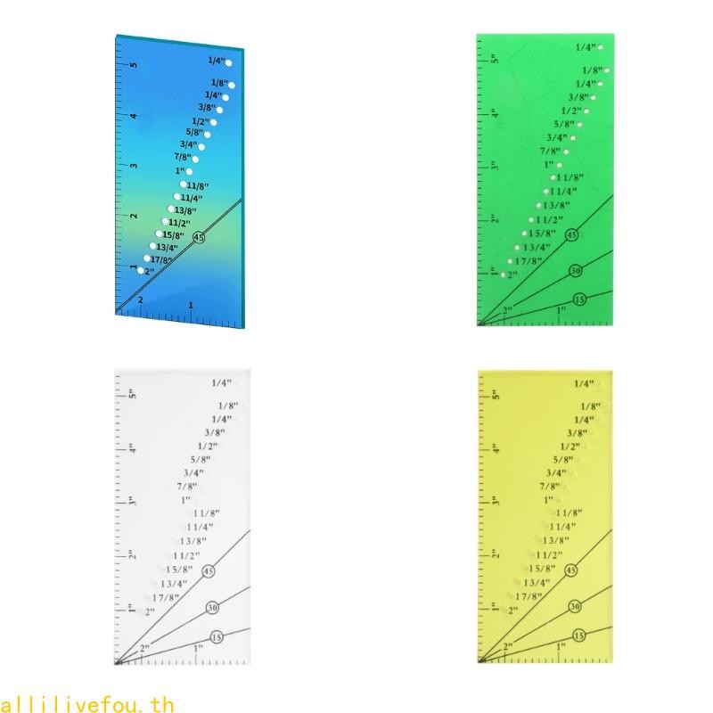 Live Quilting Seam Guide Ruler Set เย็บไม้บรรทัด Allowance ตะเข็บ 45 ...