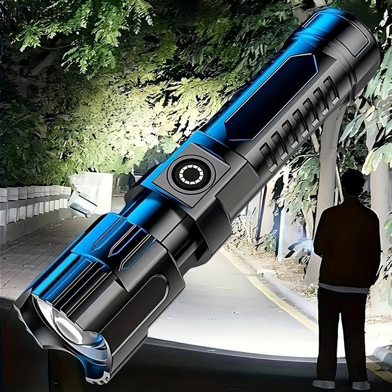 Leth 1 ชุดไฟฉายซูมแบบพกพาโคมไฟ Super Bright USB ชาร์จไฟฉาย LED 3 โหมดไฟ ...