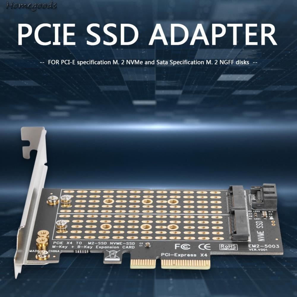 อะแดปเตอร์การ์ดขยาย M.2 NVME เป็น PCIE M+B Key SSD เป็น PCI-E 3.0 X4 ...
