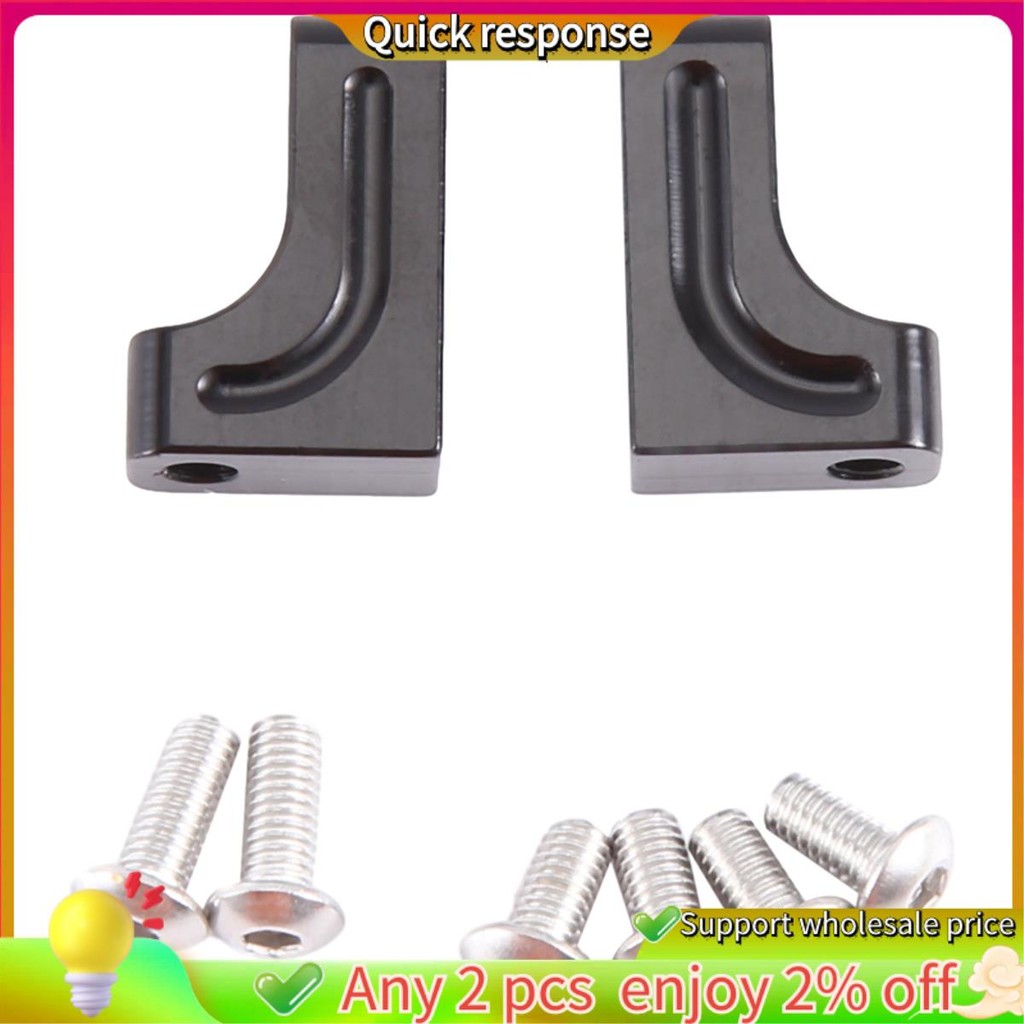 2 Supporti Servosterzo In Lega Metallica Per Auto Cingolata Assial SCX10, CC01, D90 &ndash; Scala 1/10 RC