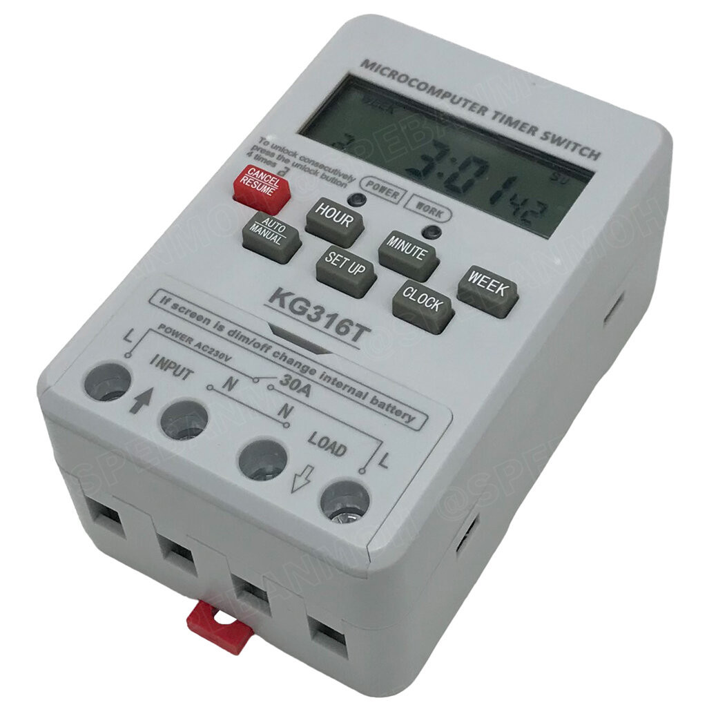 [ 1ชิ้น ] KG316T 220V 30A นาฬิกาตั้งเวลาเปิดปิด ดิจิตอล Digital Timer ...