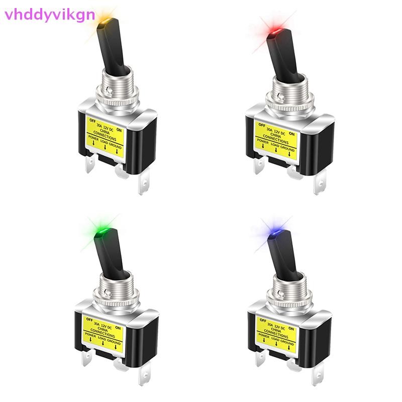 VHDD 1PCS 30A 12V LED Toggle Lighted Toggle Rocker SPST ON Off 2 ...