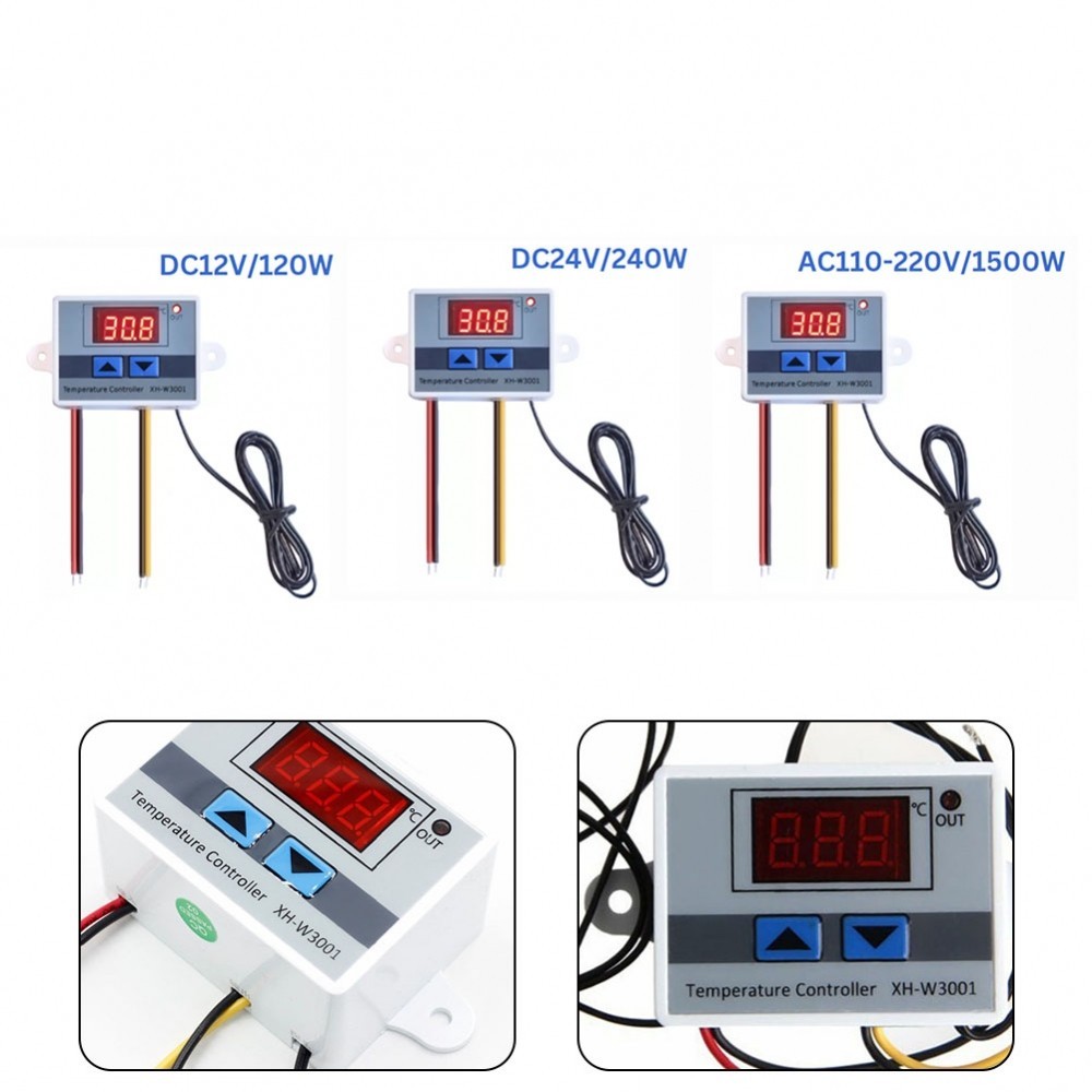 สวิตช์อุณหภูมิกว้าง XH-W3001 โซนอุณหภูมิคู่ | Shopee Thailand