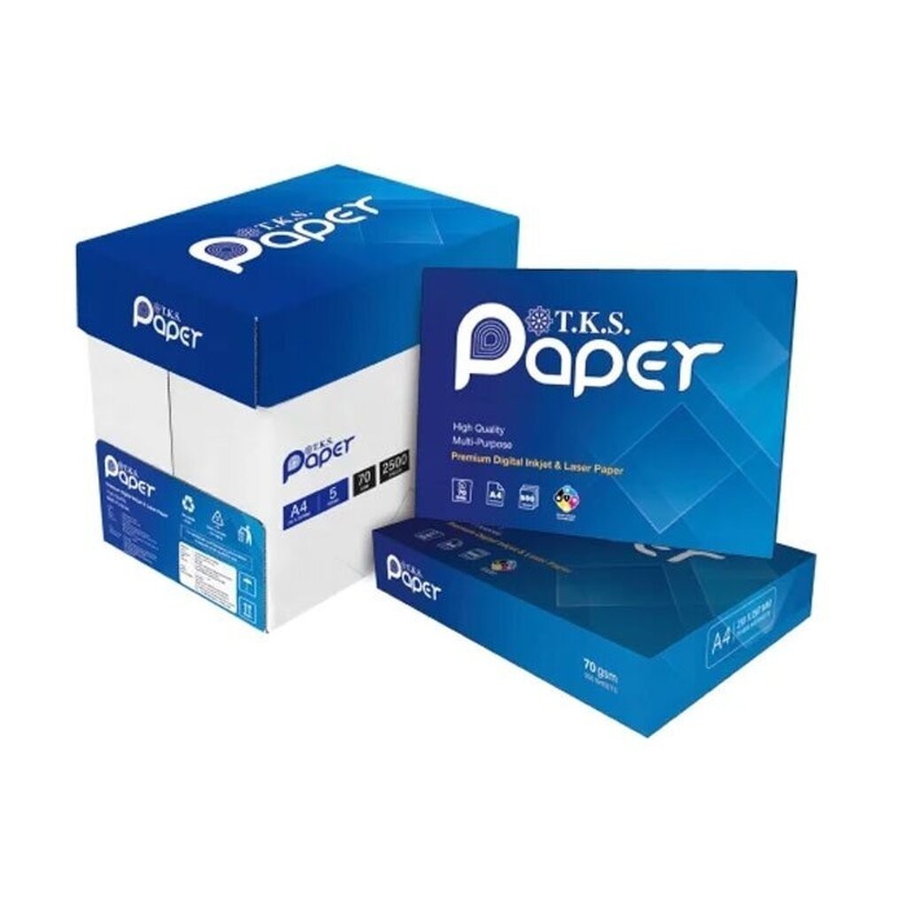T.K.S. PAPER ขนาด A4 ความหนา 70G กระดาษถ่ายเอกสาร จำนวน 500 แผ่น/1รีม ...