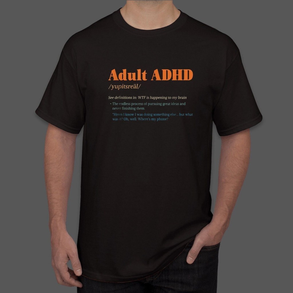 ผู ้ ใหญ ่ Adhd Definition ตลก Adhd Awareness Tee เสื ้ อยืด | Shopee ...