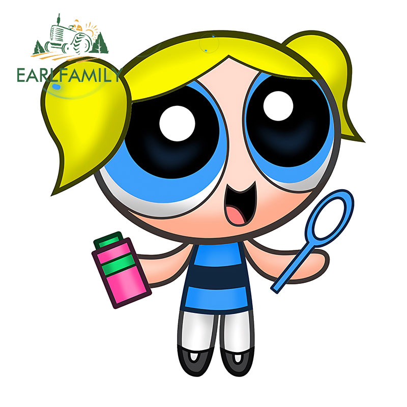 Earlfamily Bubbles Powerpuff Girls การ์ตูนรถสติกเกอร์รถจักรยานยนต์ ...