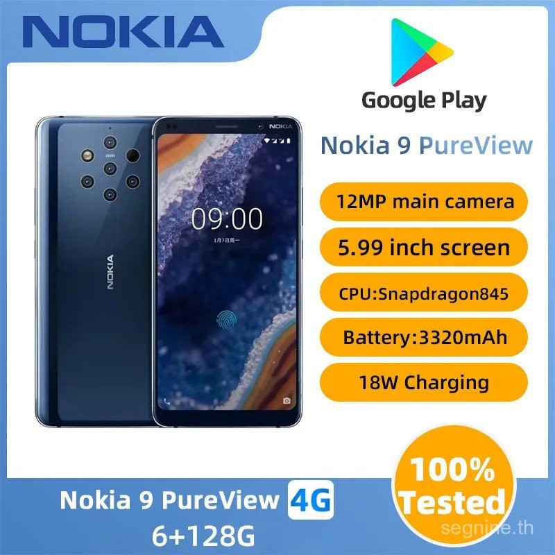 Nokia 9 PureView 4G SmartPhone CPU Qualcomm Snapdragon 845 ความจุ ...