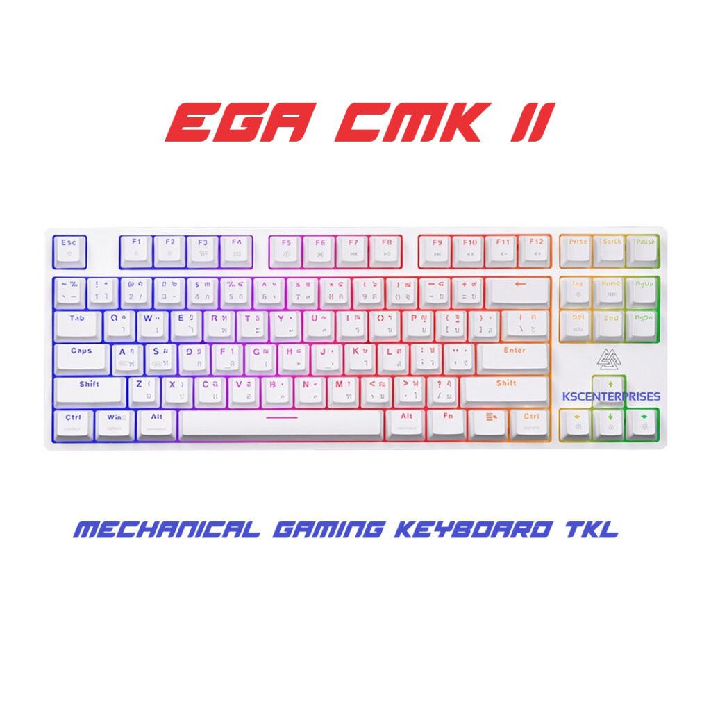 คีย์บอร์ดเกมมิ่ง EGA TYPE CMK2 Mechanical Keyboard CIY full RGB TKL 80% ...