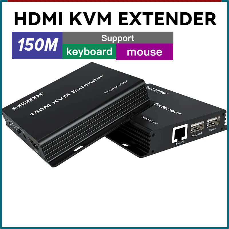 Kvm HDMI USB Extender over RJ45 Ethernet Lan Cat5e/6 HDMI KVM ขยาย ...