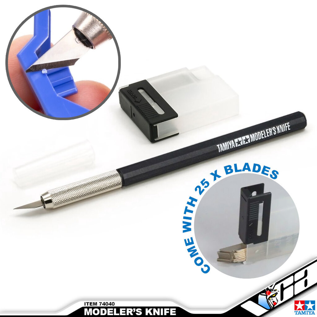 ⭐️ TAMIYA 74040 MODELER'S KNIFE REPLACEMENT BLADES HOBBY GUNPLA CUTTING