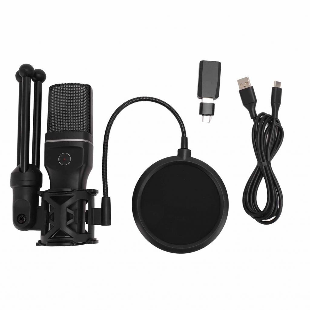 Game Recording Condenser Mic Cardioid Pickup USB Gaming Microphone