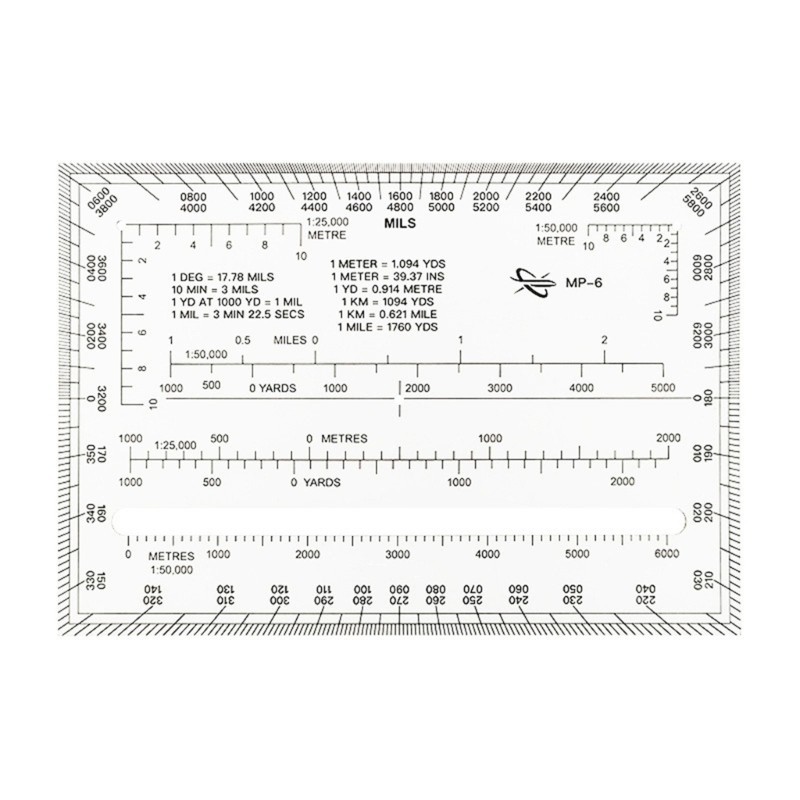 รัก* Coordinate Scale แผนที่เครื่องวัดมุมอ่าน Land Navigation ...