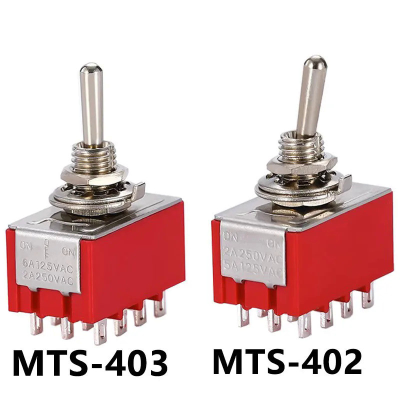 สวิตช์โยกเปิดปิด MTS-402 ON/ON MTS-403 AC 250V 2A 120V 5A 12 Pin 4PDT 1 ...