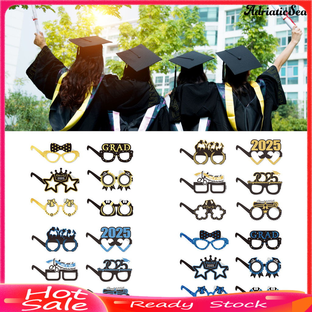 [COD]☃6 ชิ้น 2025 Graduation Party แว่นตากระดาษจบการศึกษาแบบใช้ซ้ําได้ ...
