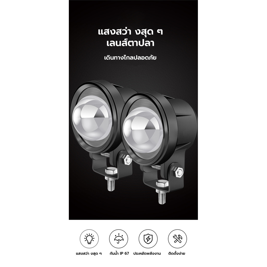【COD】พ็ค 2ชิ้น 100w ไฟโปรเจคเตอร์ ไฟหน้ารถยนต์ LED | Shopee Thailand