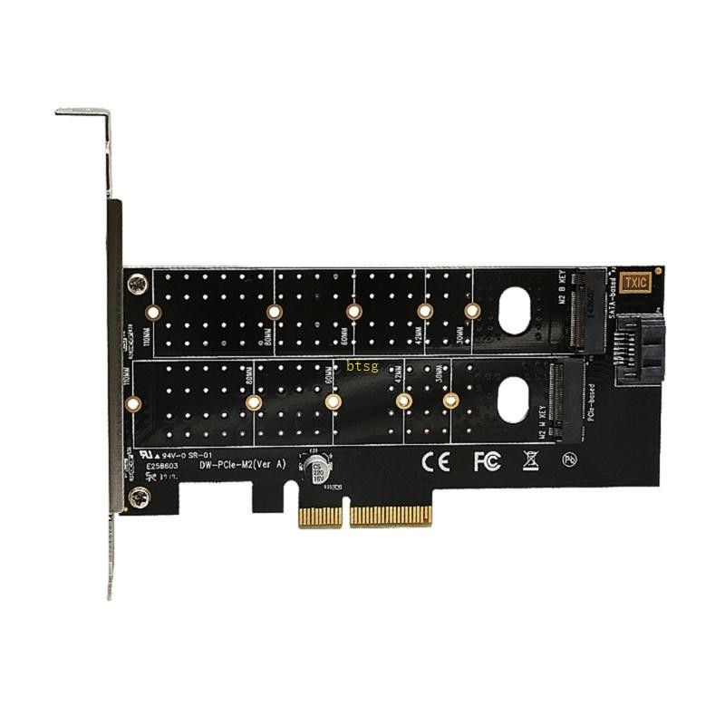 Bt PCIe ถึง M 2 NVMe SSD NGFF รองรับ M-Key B-Key Dual-Port Adapter ...