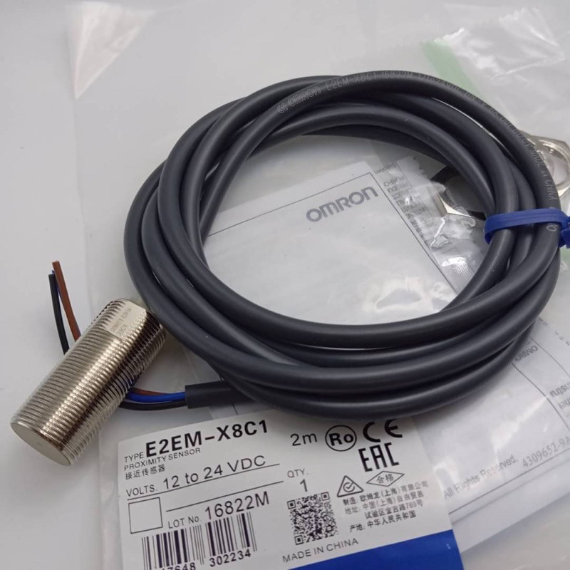 E2EM-X8C1 12 to 24VDC OMRON แท้ Proximity Switch เซนเซอร์ 2M 12-24VDC ...