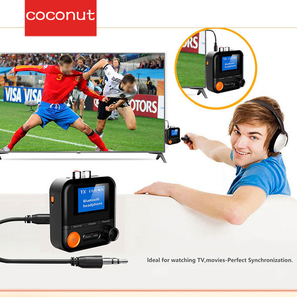 【Coco】อะแดปเตอร์รับส่งสัญญาณเสียงสเตอริโอไร้สาย หน้าจอ LCD 1/2 ติดตั้ง ...