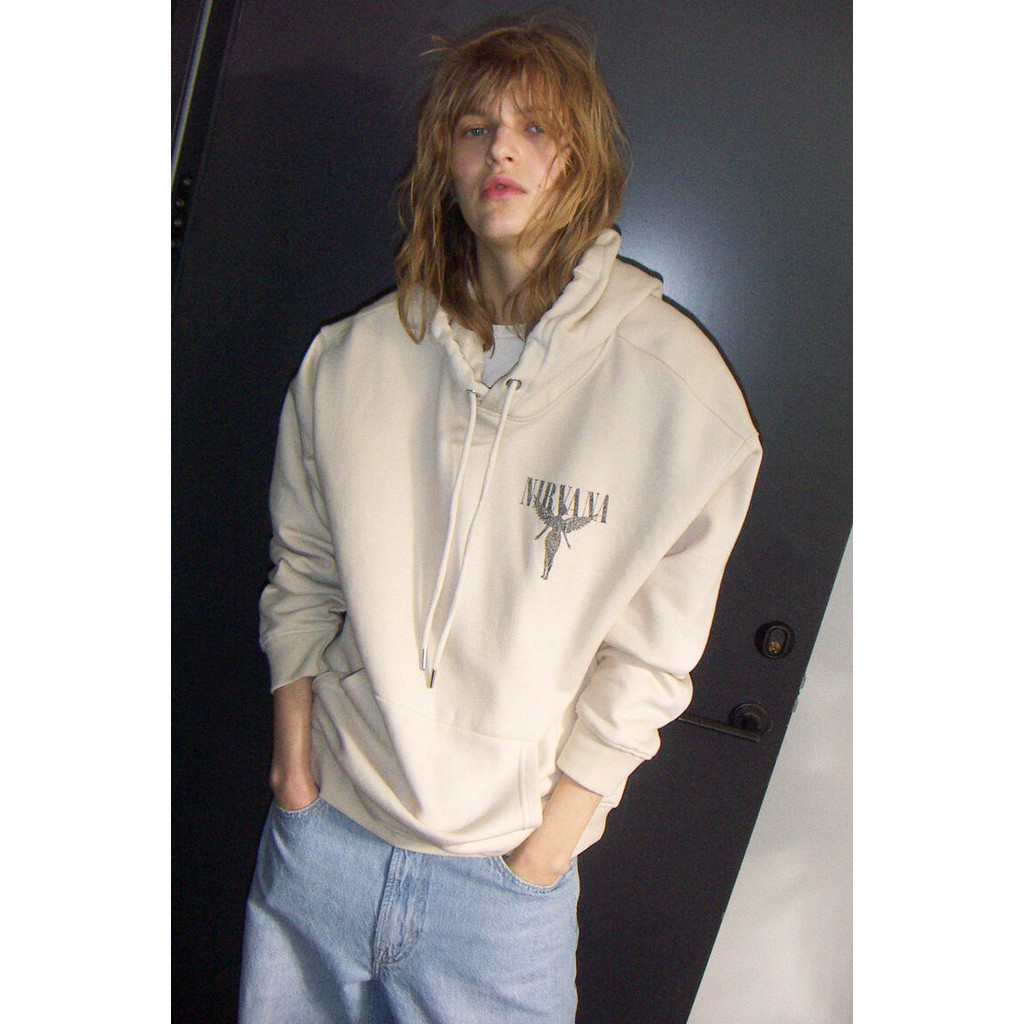 motif front hoodie