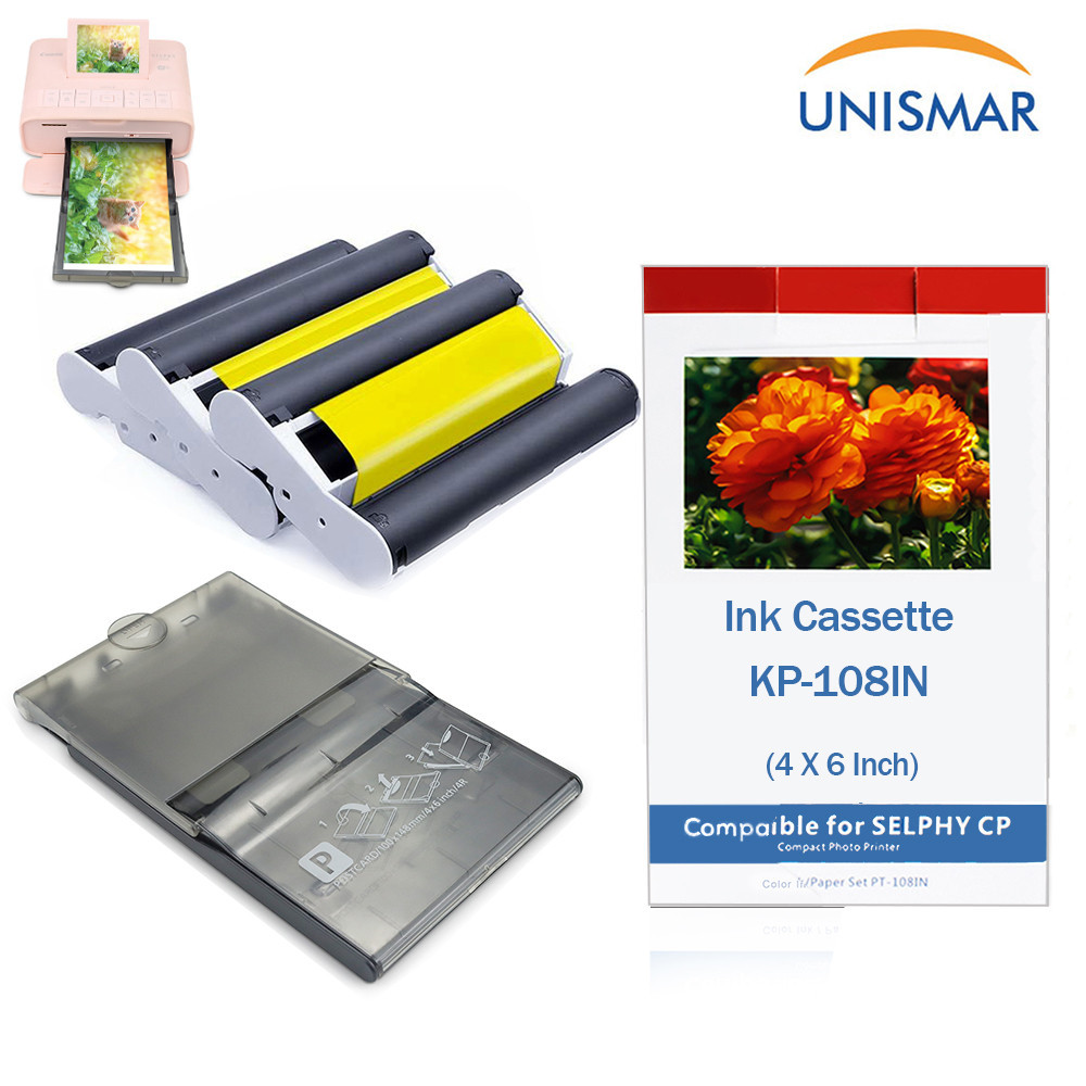 Doppelpack Fotopapier Und Kartusche Ersetzt Canon KP-108IN