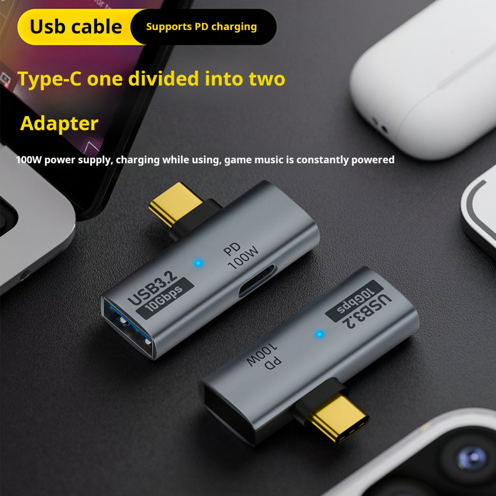 อะแดปเตอร์เชื่อมต่อกล่องทีวี Type-c Usb Pd Usb-c เป็น Usb-a Otg 100w Pd ...