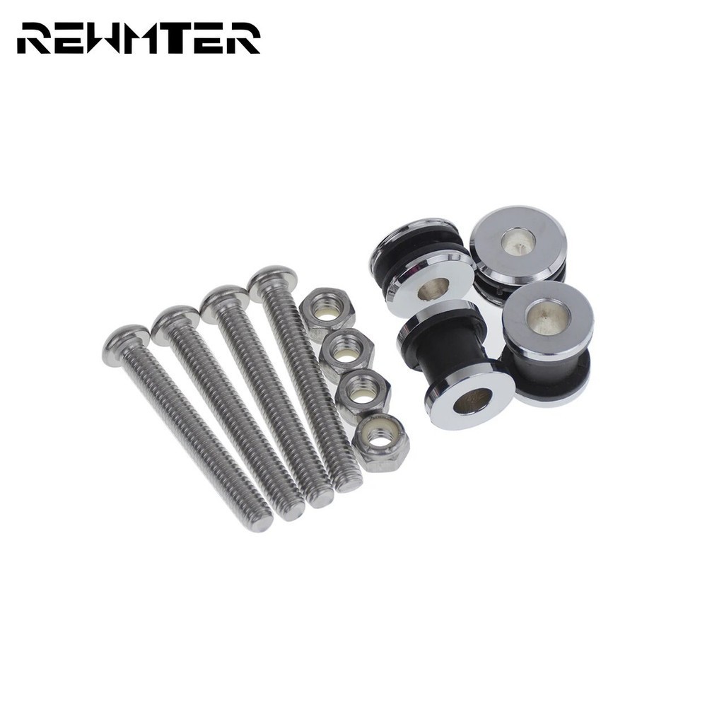 RW Motorcycle Detachable Sissy Bar Rack Backrest Docking Hardware ...