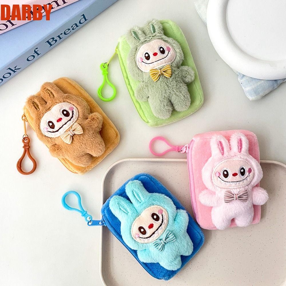 Darby Fur Labubu พวงกุญแจ, PP Cotton Candy Color Labubu กระเป๋าใส่ ...